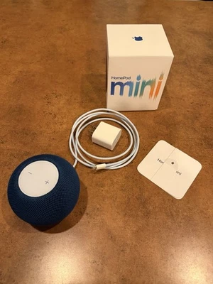 Altavoz inteligente Apple HomePod Mini azul, modelo A2374 Foto 1 de 2