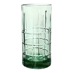 Anchor Hocking TARTAN GREEN Light Seamist Heavy 16 OZ Iced Tea Glass NEW - Picture 1 of 5