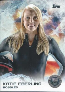 2014 Topps US Olympic SILVER MEDAL KATIE EBERLING Bobsled Winter Ice Games Track - Picture 1 of 1