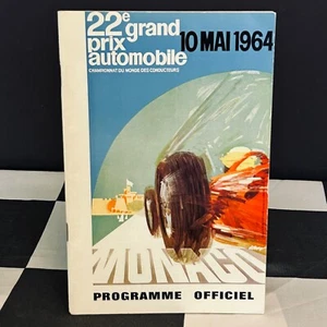 1964 22nd MONACO MONTE CARLO GP F1 RACE PROGRAMME GRAHAM HILL RICHIE GINTHER BRM - Picture 1 of 9