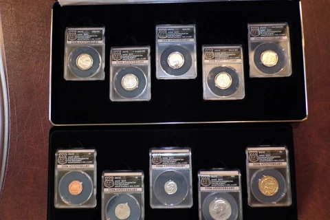 2017 S U.S Mint EU70 FDOI ANACS - 10 COIN SET 225th Anniversary Cover