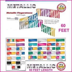 Metallic Pennant Flag Streamers - Fingerstone - Choose Your Color - 60ft - #em60 - Bild 1 von 1