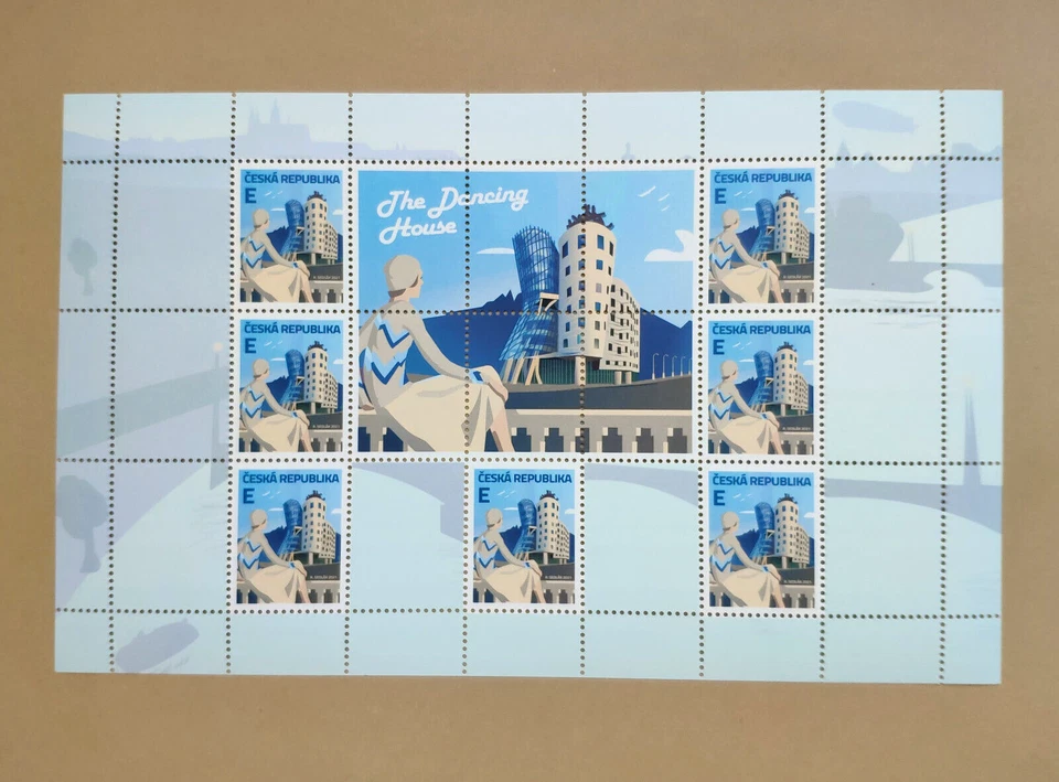 LA CASA DANZANTE Praga - Estampillas de la República Checa 2021 - Hoja 1115PL MNH Como Nueva** Foto 1 de 1