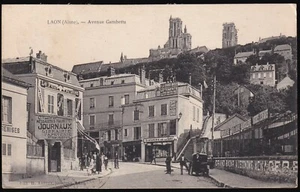 LAON 02 Journaux AUZOUX Teinturerie CPA écrite à Mme Perragalo à 40 Mimizan 1930 - Picture 1 of 2