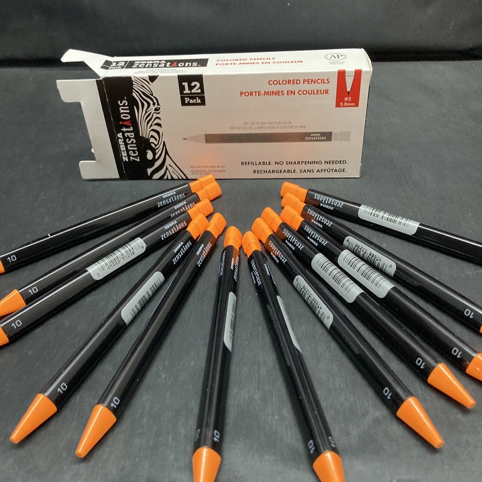 Lápis de cor mecânico “Zensations” laranja zebra, pacote com 12 - Imagem 1 de 4