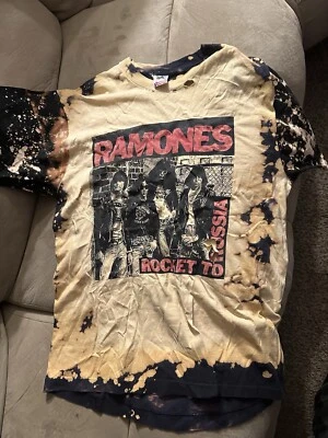 Camisa De Colección Ramones Para Hombres XL Negra Rocket To Russia Punk Rock Banda Camiseta Foto 1 de 4