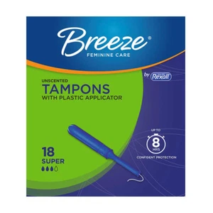 2x Breeze by Rexal Tampons super unparfümiert mit Applikator 18 Stück insgesamt 36 Stück - Bild 1 von 7