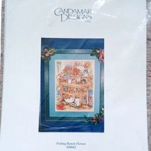 Candamar Designs Counted Graphic Cross Stitch Kit Potting Bench 50842 - Picture 1 of 4