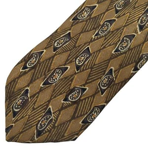 Robert Talbott Tie Mens 58" 3.5" Baroque Geometric Paisley Striped Silk Necktie - Picture 1 of 6