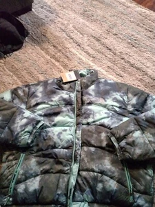 Mens 2XL North Face M PRINTED TNF JACKET 2000 WASABI ICE DYE PRINT coat $210 - Picture 1 of 8