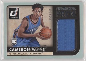 2015 Panini Donruss Promising Pros Jumbo Swatches /149 Cameron Payne Rookie RC