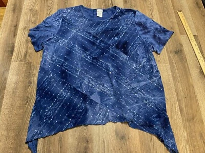Bon Worth Shirt, Women's Size XL, Blue, Sequences, Short Sleeve - Image 1 of 4