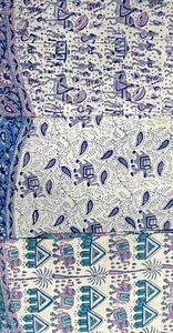Indian Hand Block Print Round Cotton Table Cover Up l Dining Table Cloth (White) - Picture 1 of 9