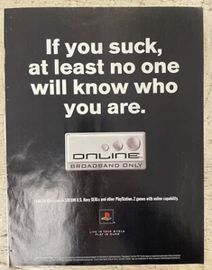 2002 Playstation 2 Online Original Vintage Print Ad/Poster Official PS2 Game Art - Picture 1 of 3
