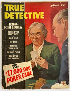 True Detective Magazine, April 1944, Vintage True Crime Stories, Pulp - Imagen 1 de 7
