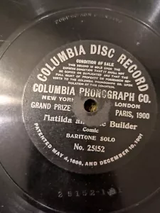 VERY SCARCE RECORD Louis Bradfield Matilda & The Builder 78rpm Columbia Record - Picture 1 of 7