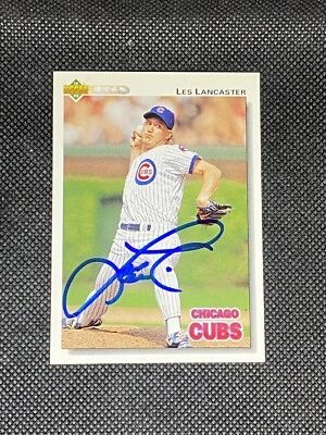 Les Lancaster Chicago Cubs 1992 Upper Deck Signed Auto Card #481 ~ COA - Image 1 of 3