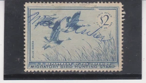 Scott # RW22 Used 1955 $2 Hunting Permit Stamp Cat $15 with original Gum Flaw - Picture 1 of 1