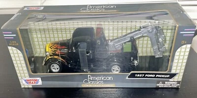 MOTOR MAX 1:24 W/B AMERICAN CLASSICS 1937 FORD PICKUP WRECKER TOW TRUCK DIE-CAST - Image 1 of 4