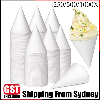 UP 1000PCS Cone Cups Snow Cone Cups Coated Leakproof Cone Cups for Slush Shave - image 1 of 4
