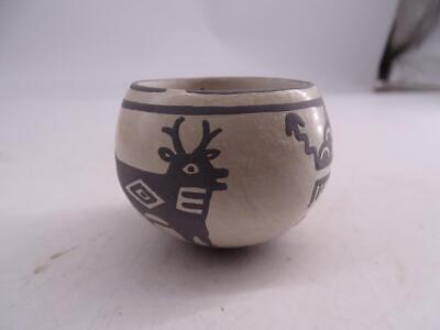 Native American Indian Art Pottery Polychrome Sandia John Montoya Pueblo Pot • 12.69$