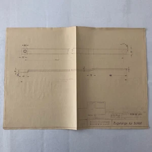 Vintage Porsche Reutter & Co Coachbuilder Factory Part Blueprint Document German - Picture 1 of 7