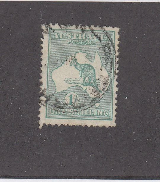 AUSTRALIA (MK4886)  # 51  VF-USED 1sh   KANGAROO & MAP / BLUE GREEN  CAT VAL $14 - Imagem 1 de 1
