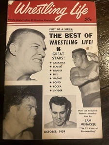 Rare Vintage October 1959 Wrestling Life Magazine Program Promo Wwe Wwf Aew Ecw - Picture 1 of 8