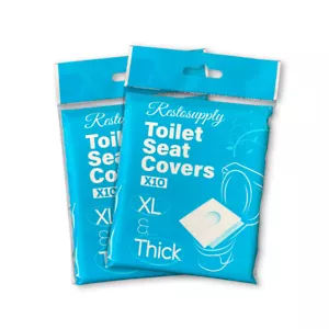 80 Pcs Extra Thick and Large Paper Toilet Seat Cover Travel Disposable Flushable - Picture 1 of 6
