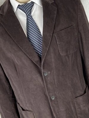 Kenneth Cole Corduroy Sport Coat Blazer Jacket Mens Size 46 Maroon [A-1861] - Image 1 of 4