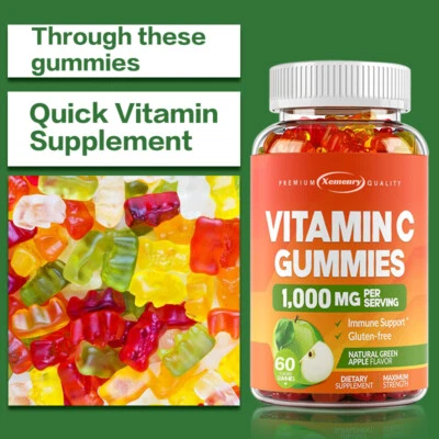Vitamin C Gummies 1000mg - Ascorbic Acid, Enhance Energy, Support Skin Health - Image 1 of 4