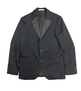 Club Monaco Black Wool Grant Notched Double Lapel 2 Button Blazer Jacket sz 38R - Picture 1 of 12