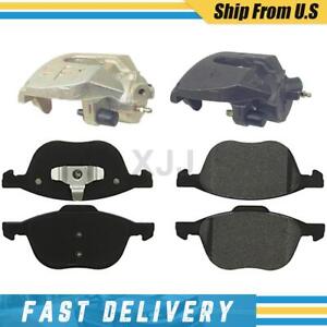 Front Left Front Right Brake Calipers & Ceramic Pads For 2013-2017 Ford C-Max