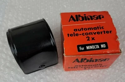 Super Albinar Automatic Tele- Converter 2X FOR MINOLTA MD Excellent Original Box - Image 1 of 4