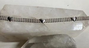 Pulsera de cadena bola corazón plata esterlina vintage * Italia - Imagen 1 de 6