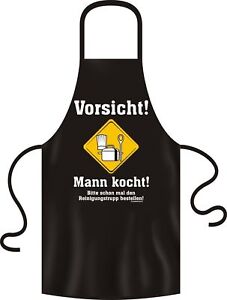 lustige Kochschürze Männer - Mann kocht - Küchen-Schürze Sprüche Grillschürze