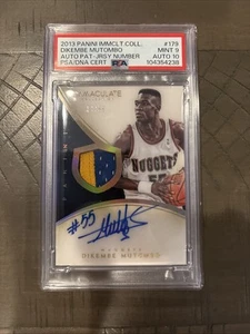 2013 Panini Immaculate Coll. Dikembe Mutombo Auto Patch Jrsy # /55 Psa 9 - Picture 1 of 2