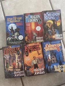 Robert Jordan Wheel Of Time Paperback Lot Prequel 1 3 4 5 6 7 - Picture 1 of 1