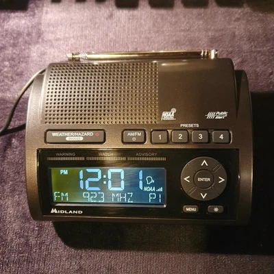 Midland WR400 NOAA Emergency Weather Alert Radio AM FM Radio Excellent Pre-owned - Image 1 of 4