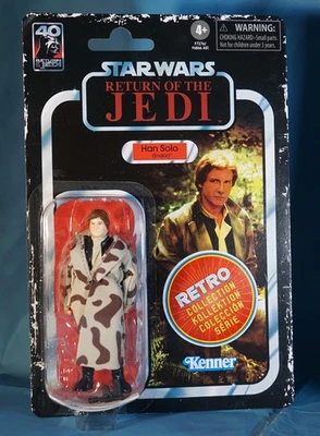 NUEVA Figura Star Wars-Retro El Retorno del Jedi 40 Aniversario.-Han Solo (Endor)-3,75 pulgadas Foto 1 de 3