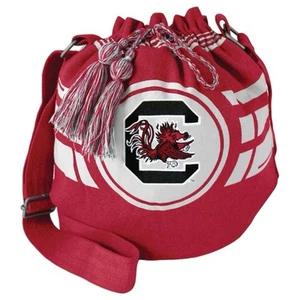 South Carolina Gamecocks Bag Ripple Drawstring Bucket Style College NCAA Red - Picture 1 of 8