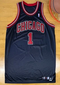 Chicago Bulls Derrick Rose Pro Cut 2009-10 Team Issued Black Basketball Jersey - Picture 1 of 7