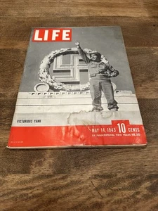 LIFE Magazine May 14, 1945 VICTORIOUS YANK Vintage Paper - Picture 1 of 3