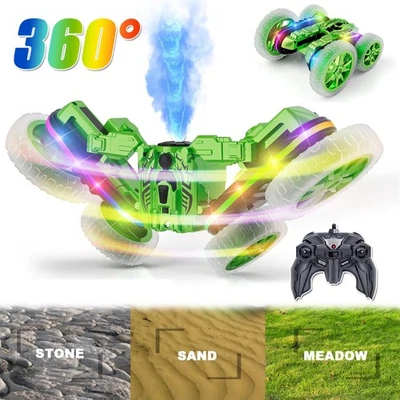 360° RC Stunt Auto Mit Fernbedienung Cool Lights Offroad Kinder Spielzeug Gift - Bild 1 von 4