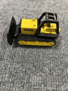 Vintage 1994 Tonka 1:64 Scale Diecast Bulldozer Yellow Black Construction Toy - Picture 1 of 8