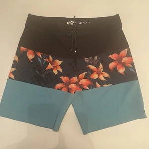 Billabong Tribong Board Shorts Pro Performance 32 Swim Trunks Blue Floral - Picture 1 of 8