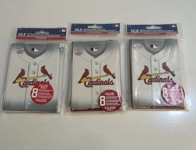 3 Packs St. Louis Cardinals MLB Party Invitations & Thank You Cards (24 total) - Image 1 of 4