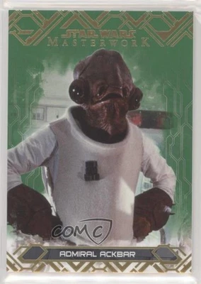 2017 Topps Star Wars Masterwork Green 69/99 Admiral Ackbar #61 u6i - Image 1 of 3