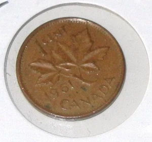 CANADIAN 1961 ELIZABETH II DEL GRATIA REGINA CENT - Bild 1 von 3