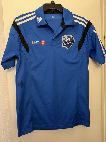 Vintage Adidas MLS Montreal Impact Polo Adult Mens Small Blue Cover